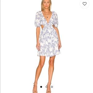 Bardot eden mini dress in blue floral - MISA and anthropologie style